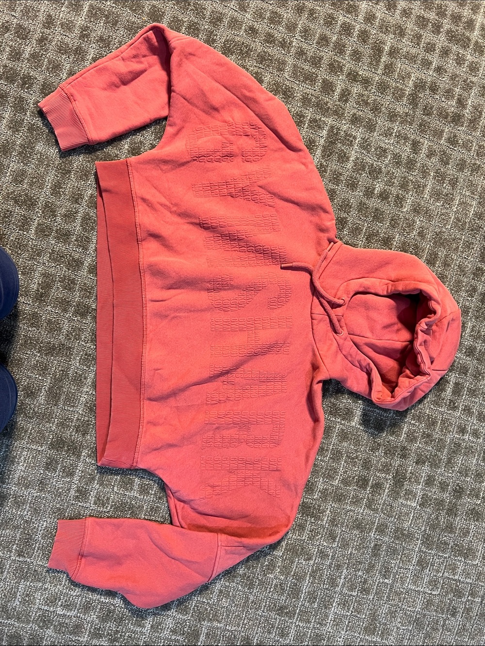 Gymshark Coral Pink Cropped Hoodie